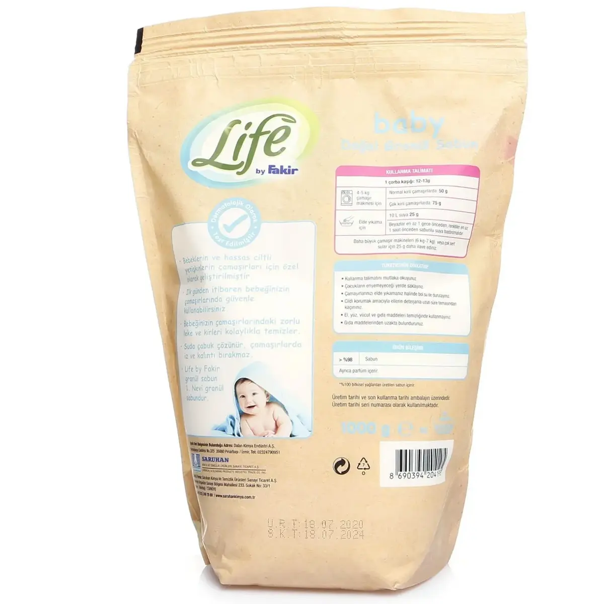 Life by Fakir Baby Doğal Granül Sabun 1000 gr