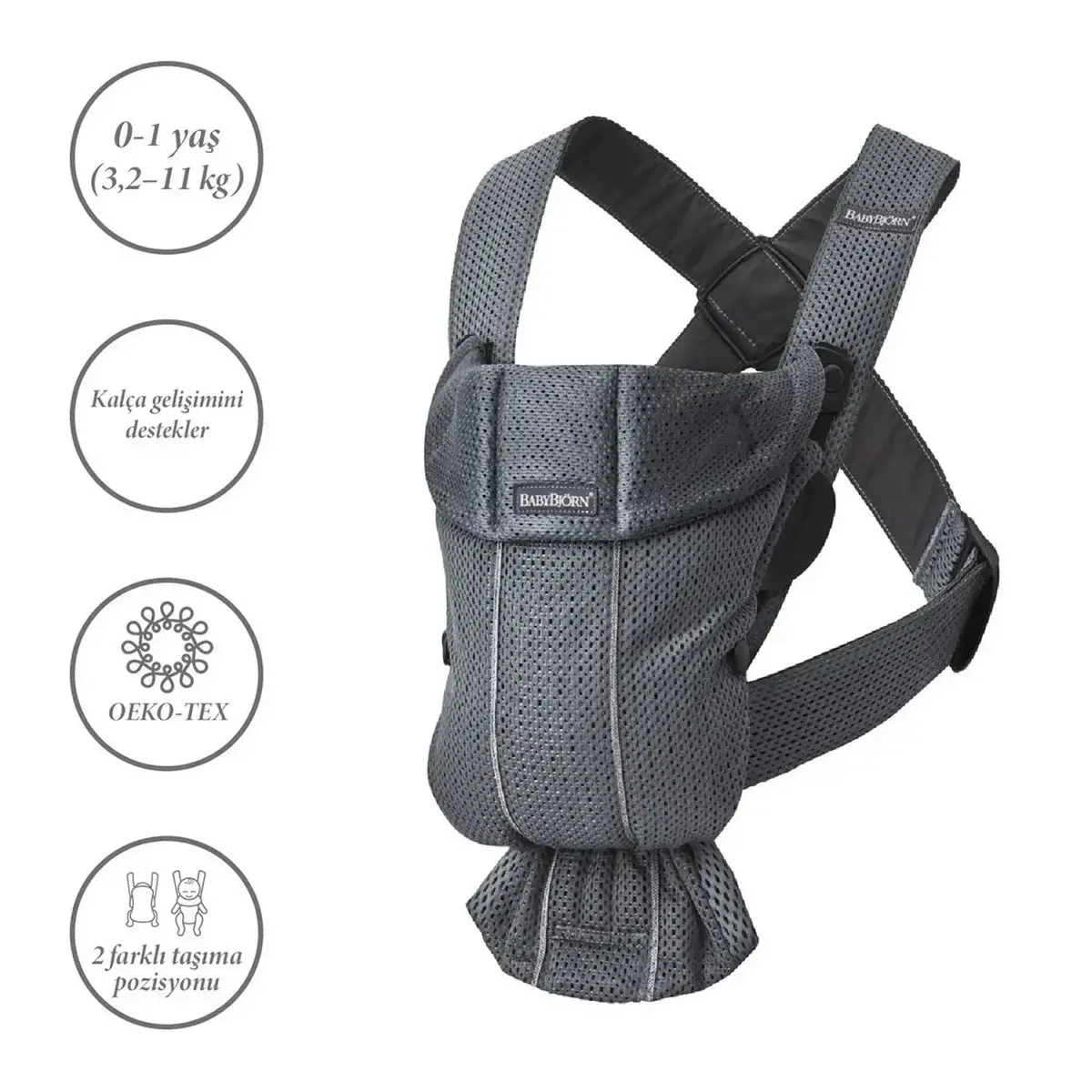Babybjörn Kanguru Mini Mesh Anthracite