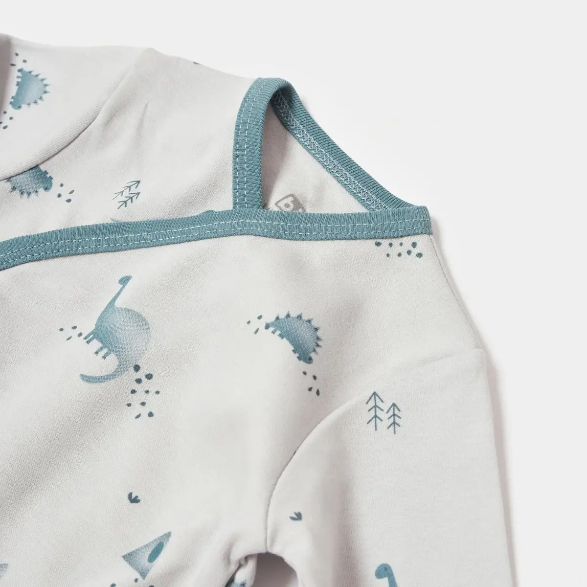 Bibaby Zıbın Takımı 3lü My Little Dinosaur Gri - Petrol