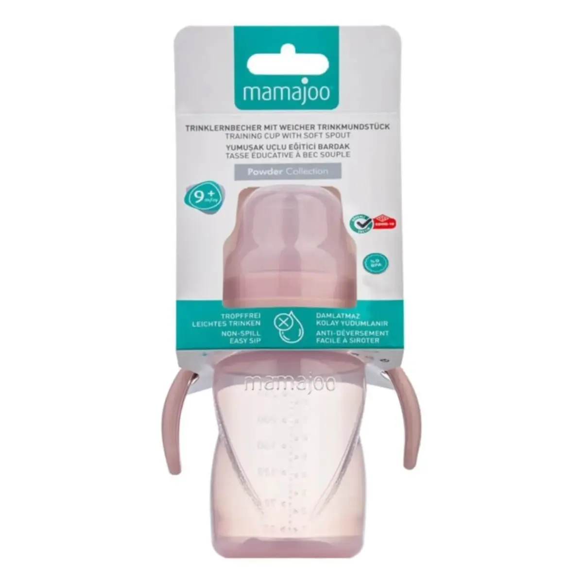 Mamajoo Kulplu Eğitici Bardak 270 ml Powder Pink