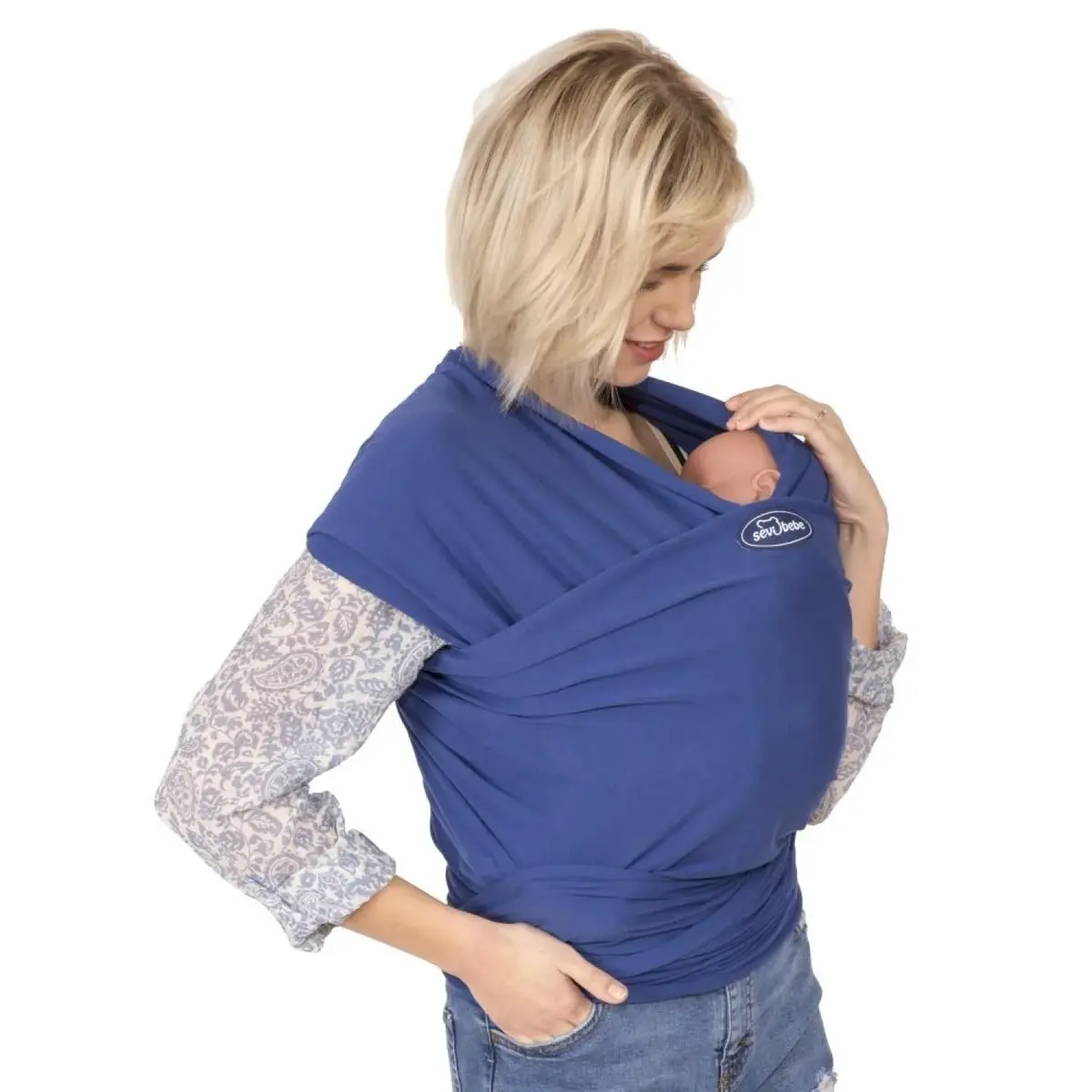 Sevi Bebe Bebek Taşıma Şalı Lacivert