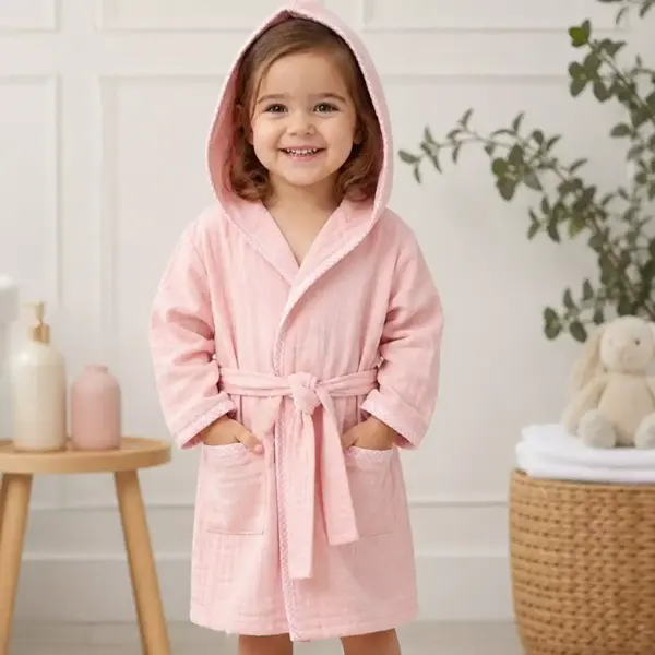Ella Bonna Bornoz Müslin Pembe