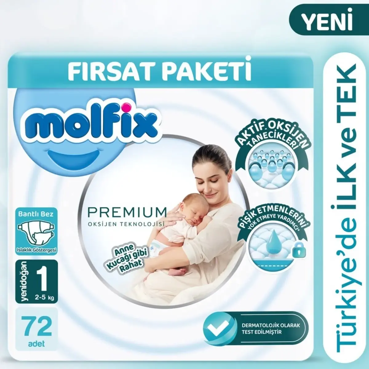 Molfix Premium Bebek Bezi Yenidoğan 72li Fırsat Paketi