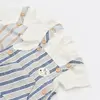 Bibaby Salopet Tulum Stripe Sytle Bej - Mavi