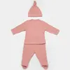 Bibaby Organik Zıbın Takımı 3lü Modal Nature Relax Baby Coral