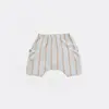 Bibaby 2li Takım Şortlu Stripe Sytle Bej - Mavi