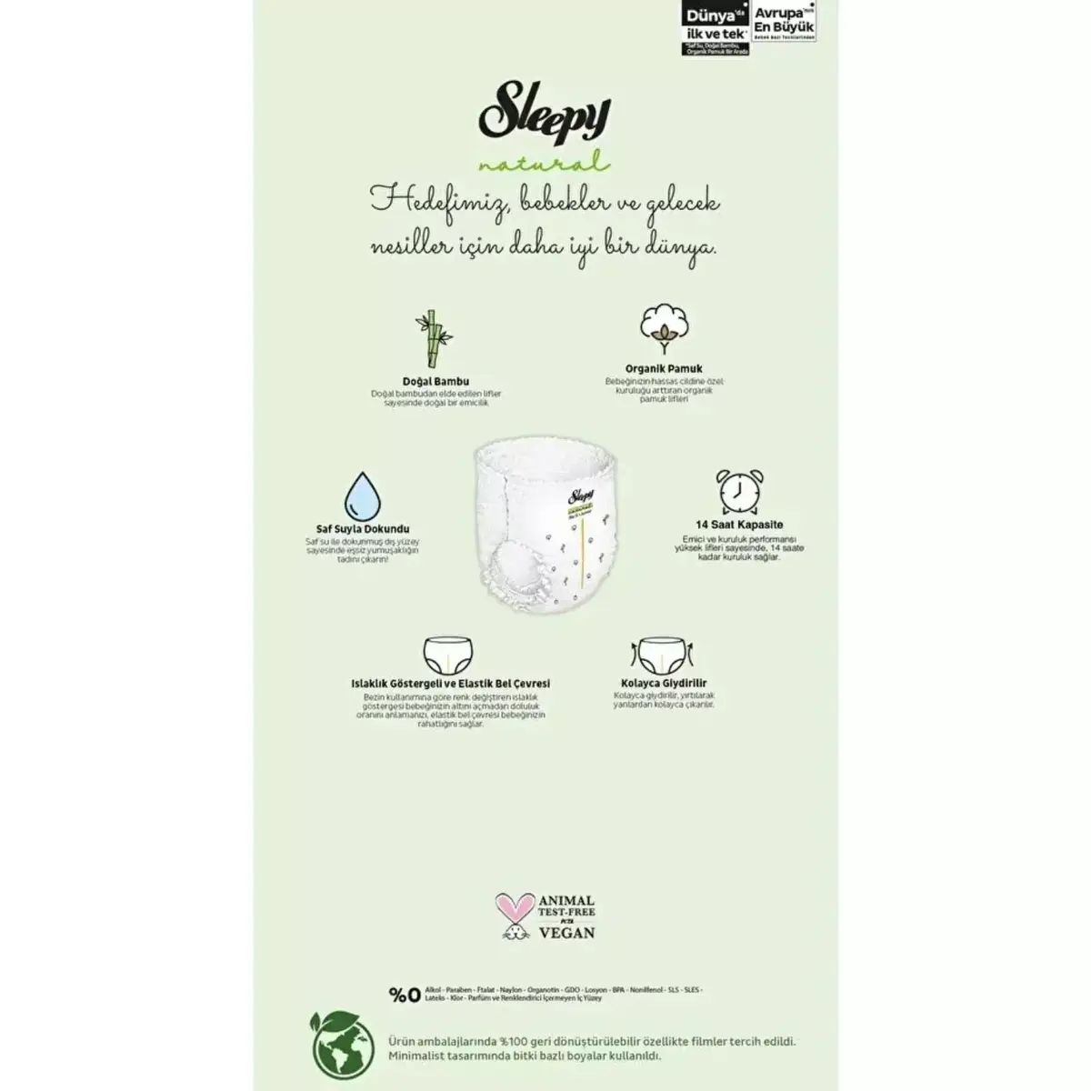 Sleepy Natural Külot Bebek Bezi 5 Beden Junior 78li Ultra Paket