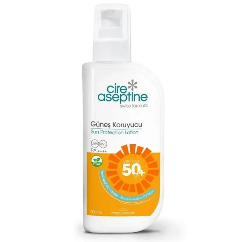 Cire Aseptine Güneş Koruyucu Yetişkin 50 SPF 200 ml Yeni Nesil Filtre