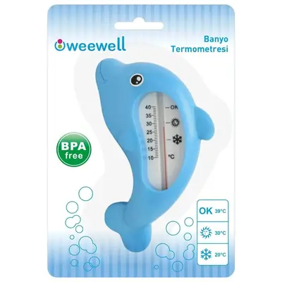 Weewell WTB101 Banyo Termometresi Mavi