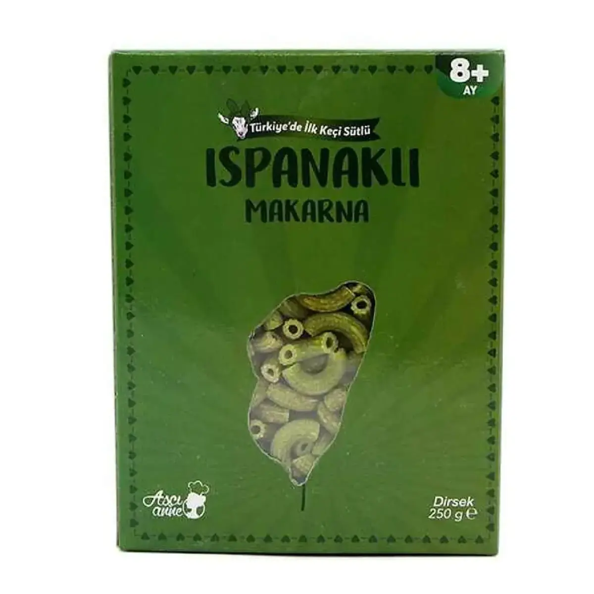 Aşçı Anne Ispanaklı Makarna (Dirsek) 250 gr