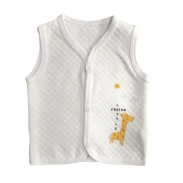Bibaby Yelek Kapitone Little Friend Beyaz