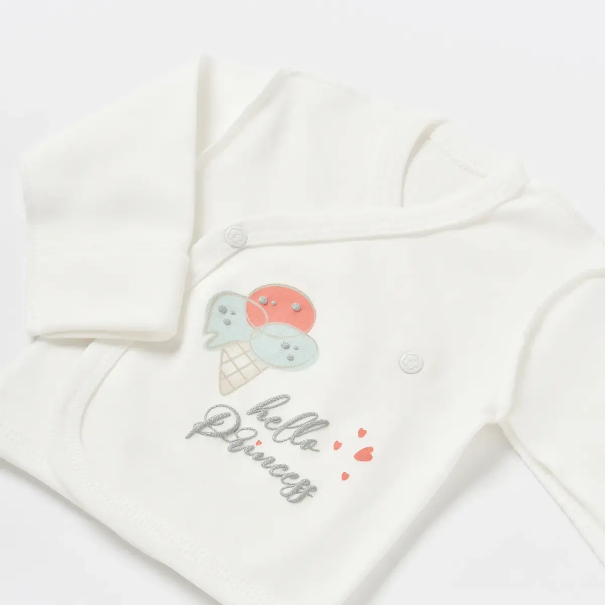 Bibaby Organik Zıbın Takımı Pretty Ears Bunny Prematüre Mint - Ekru