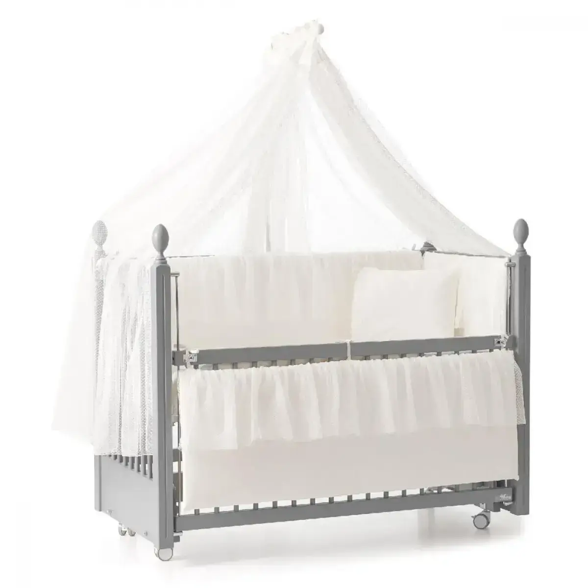 Meltem Kids Kral Beşik 60x120 cm Gri -  Gri