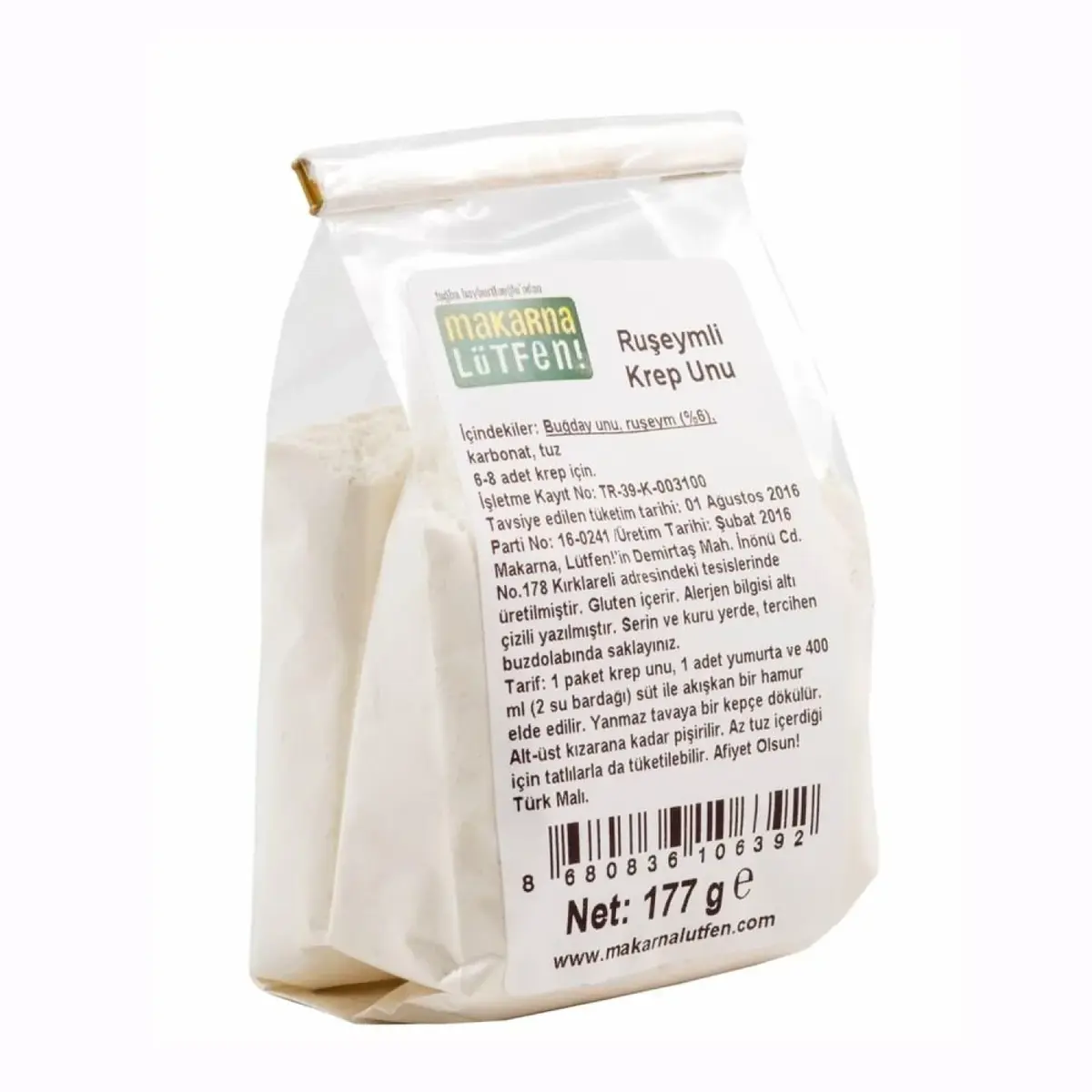 Makarna Lütfen Ruşeymli Krep Karışımı 177 gr