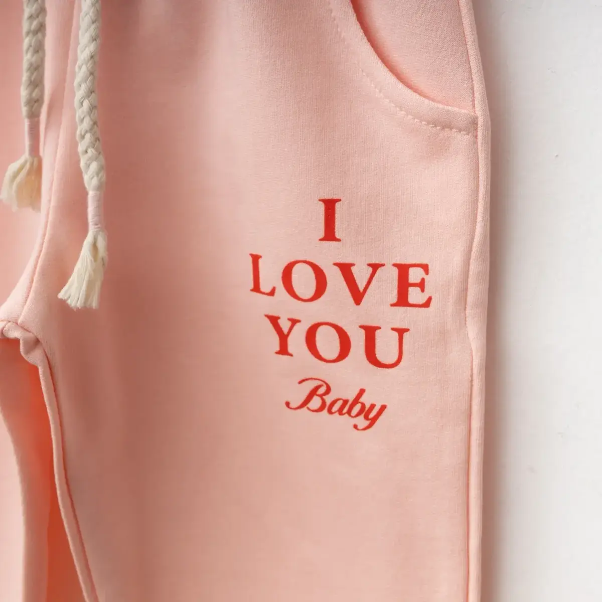 Winimo Eşofman Altı I Love You Baskılı Pudra
