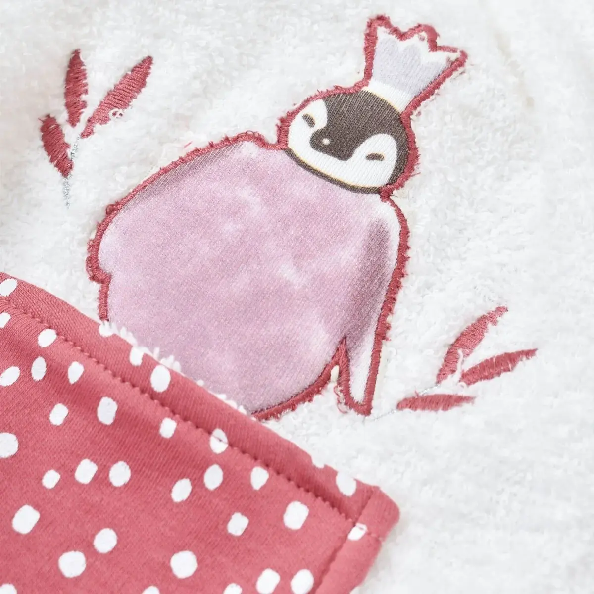 Bibaby Organik Bornoz Takımı Little Love Rose Dry