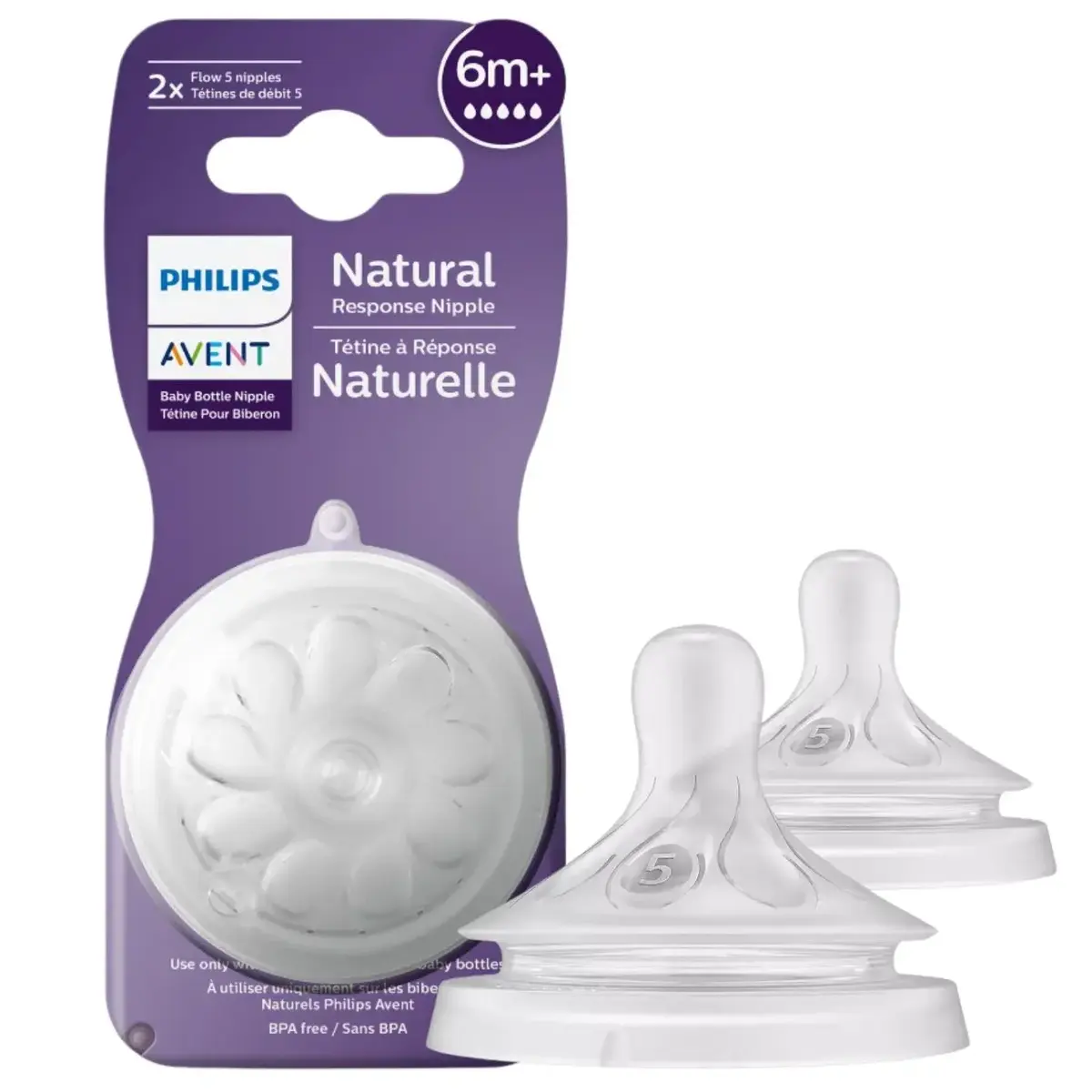 Philips Avent Doğal Tepkili Biberon Emziği 2li 5 Numara 6+ Ay