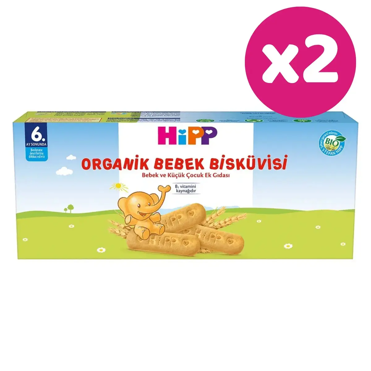 Hipp Organik Bebek Bisküvisi 180 gr x2