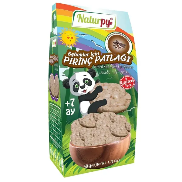 Naturpy Glutensiz Pirinç Patlağı Keçiboynuzlu +7 Ay 50 gr