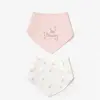 Bibaby Organik Fular Önlük 2li The Flowers Ekru - Pembe