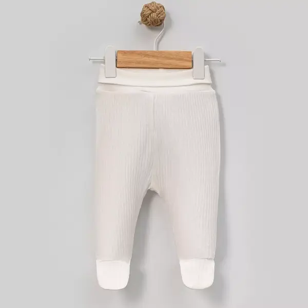 Angeltouch Pantolon Patikli Raporlu Ekru