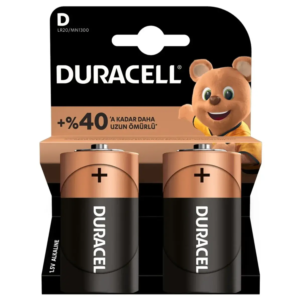 Duracell D Büyük Boy Pil 2 li
