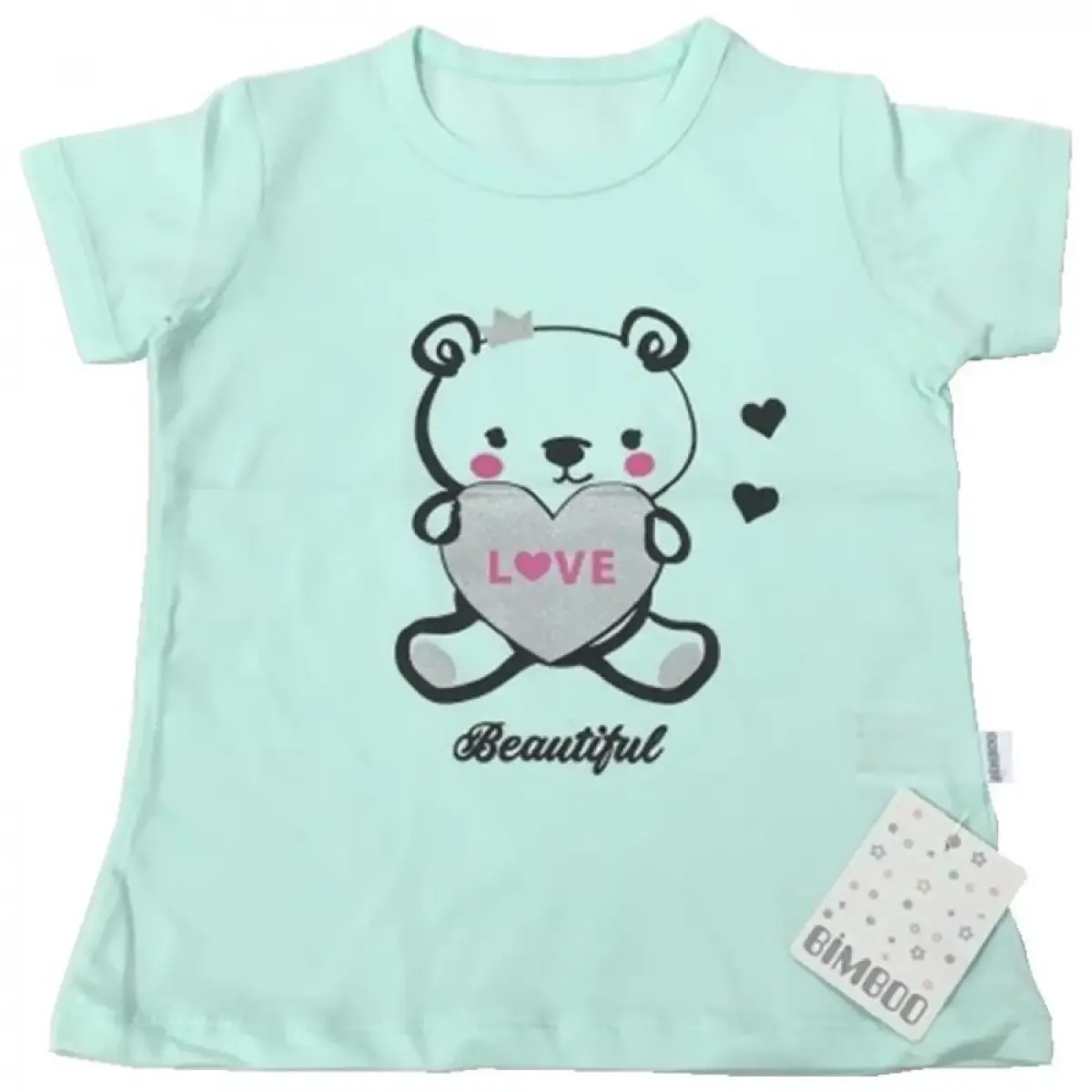 Bibaby T-Shirt Bimboo Love Mint Bibaby T-Shirt Bimboo Love Mint