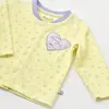Bibaby Organik Pijama Takımı Love You Baby Yellow Lavander
