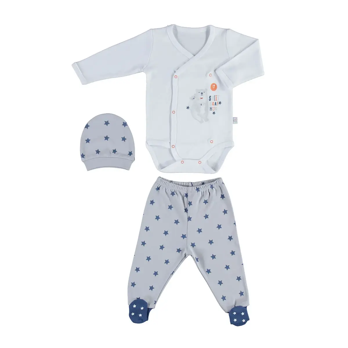 Bibaby Zıbın Takımı 3lü Bimini Time To Family Gri