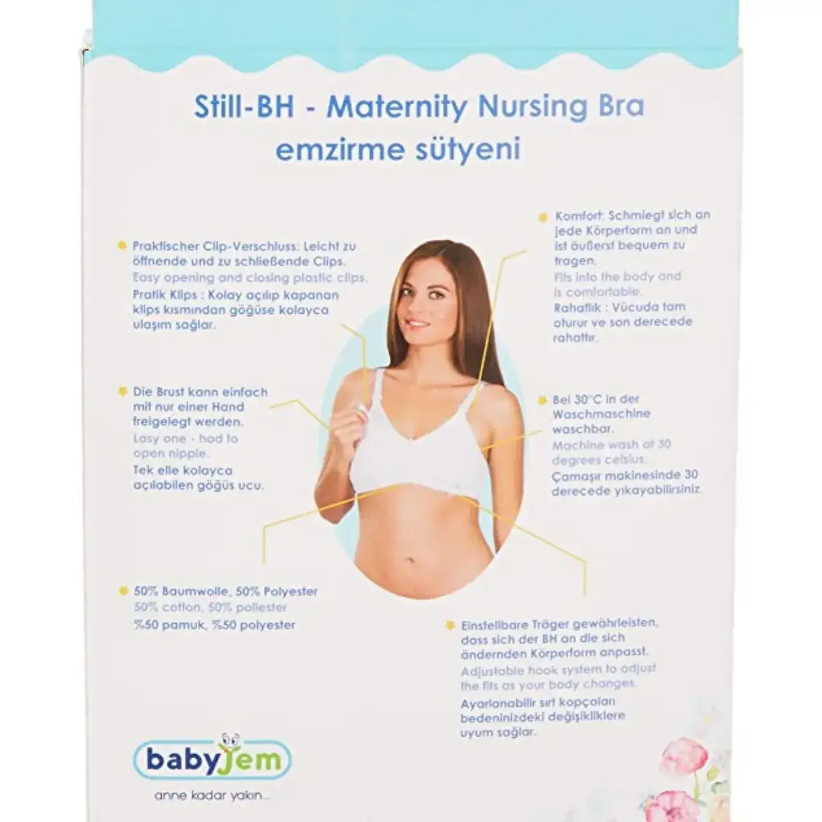 Babyjem Emzirme Sütyeni 105 Beden Ten