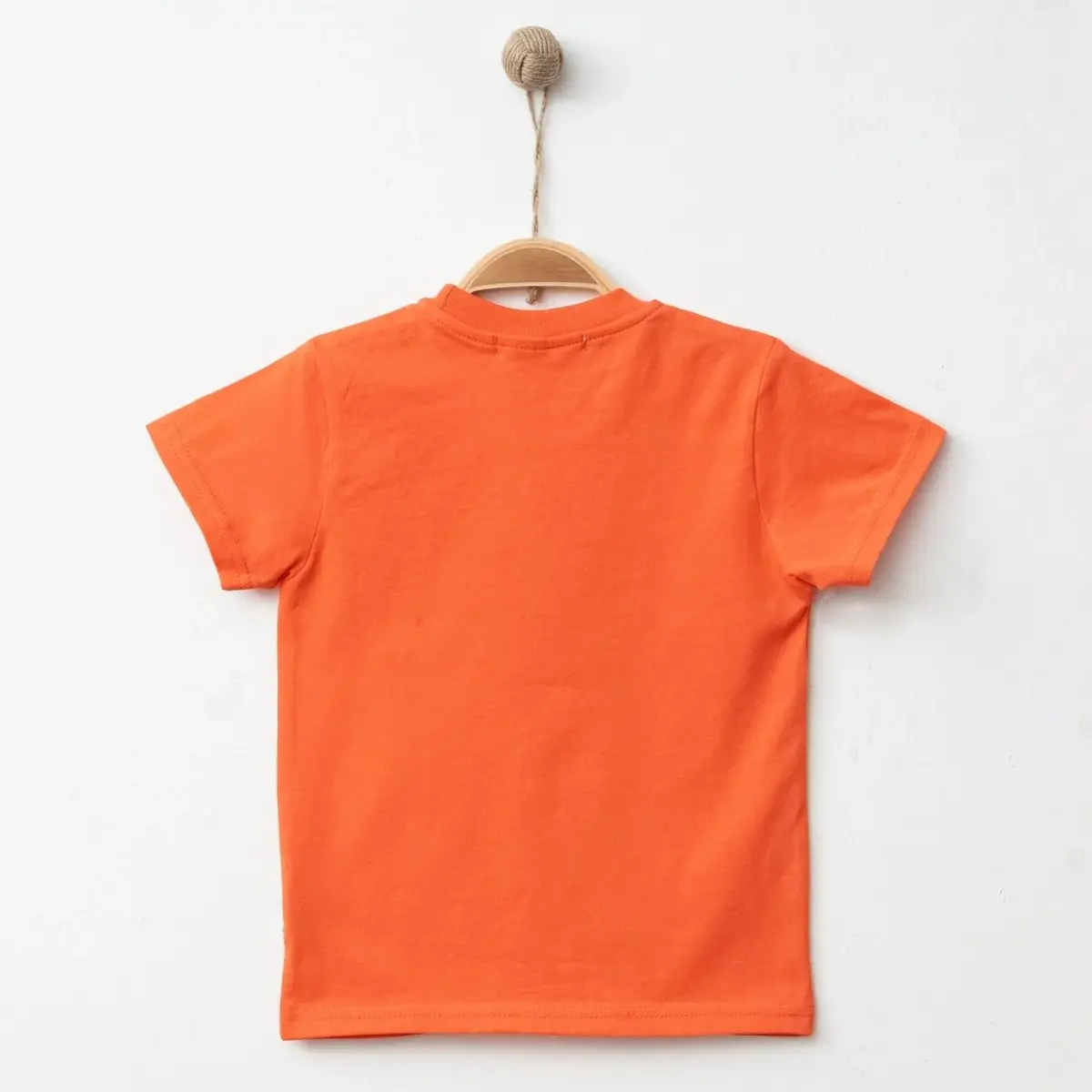 Hira T-Shirt Uykucu Kedi Baskılı Mercan