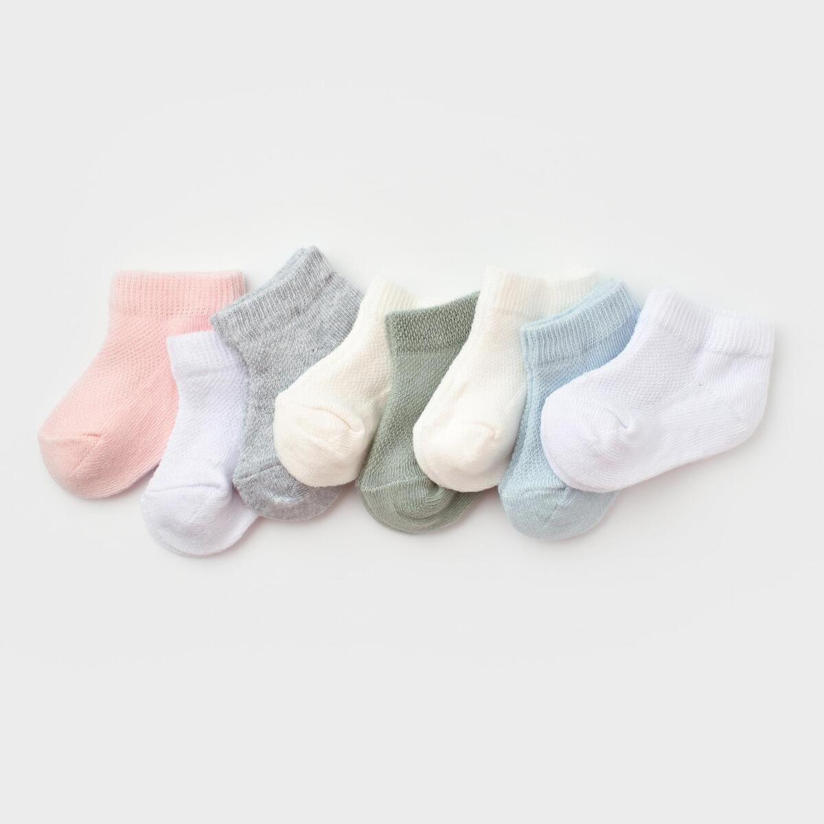 Bibaby Organik Çorap Soket 2li Summer Pembe - Beyaz