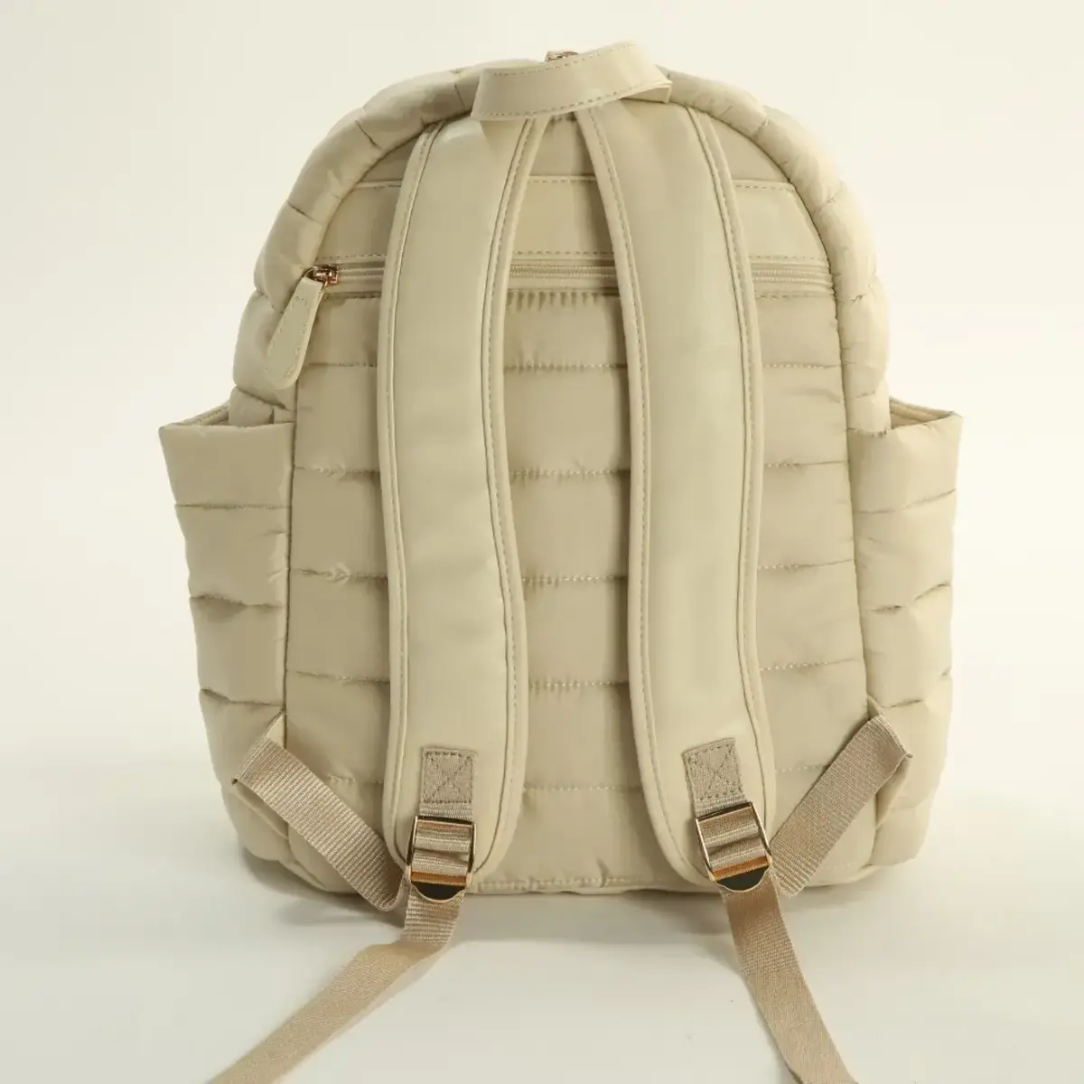 M&Y Collection Puff Deri Sırt Çantası Krem / Cream