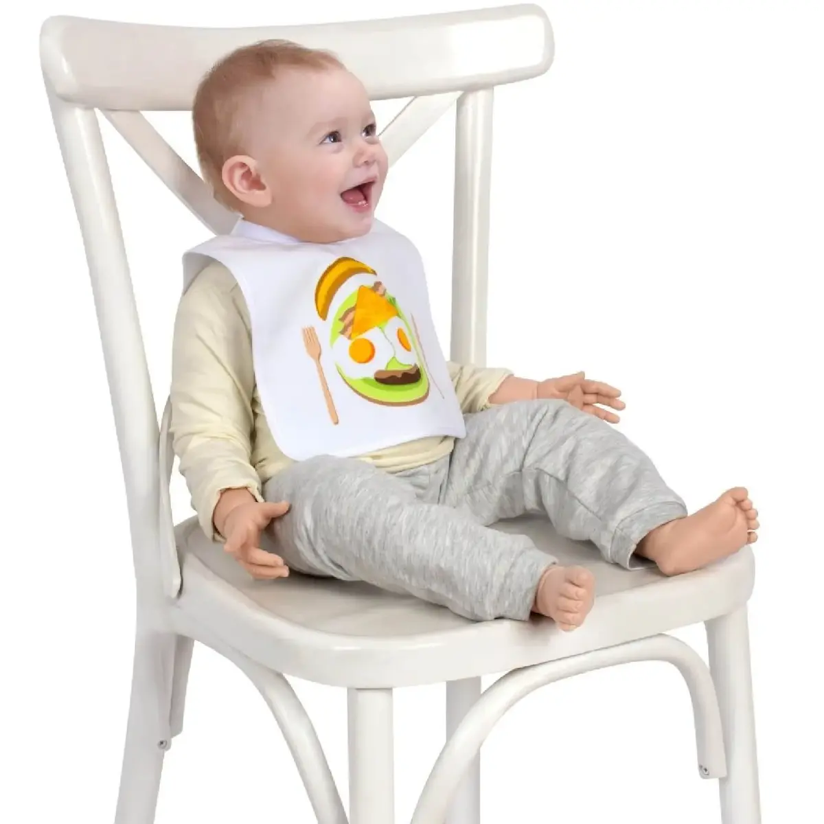 Sevi Bebe Yapışkanlı Havlu Mama Önlüğü Yemek Tabağı