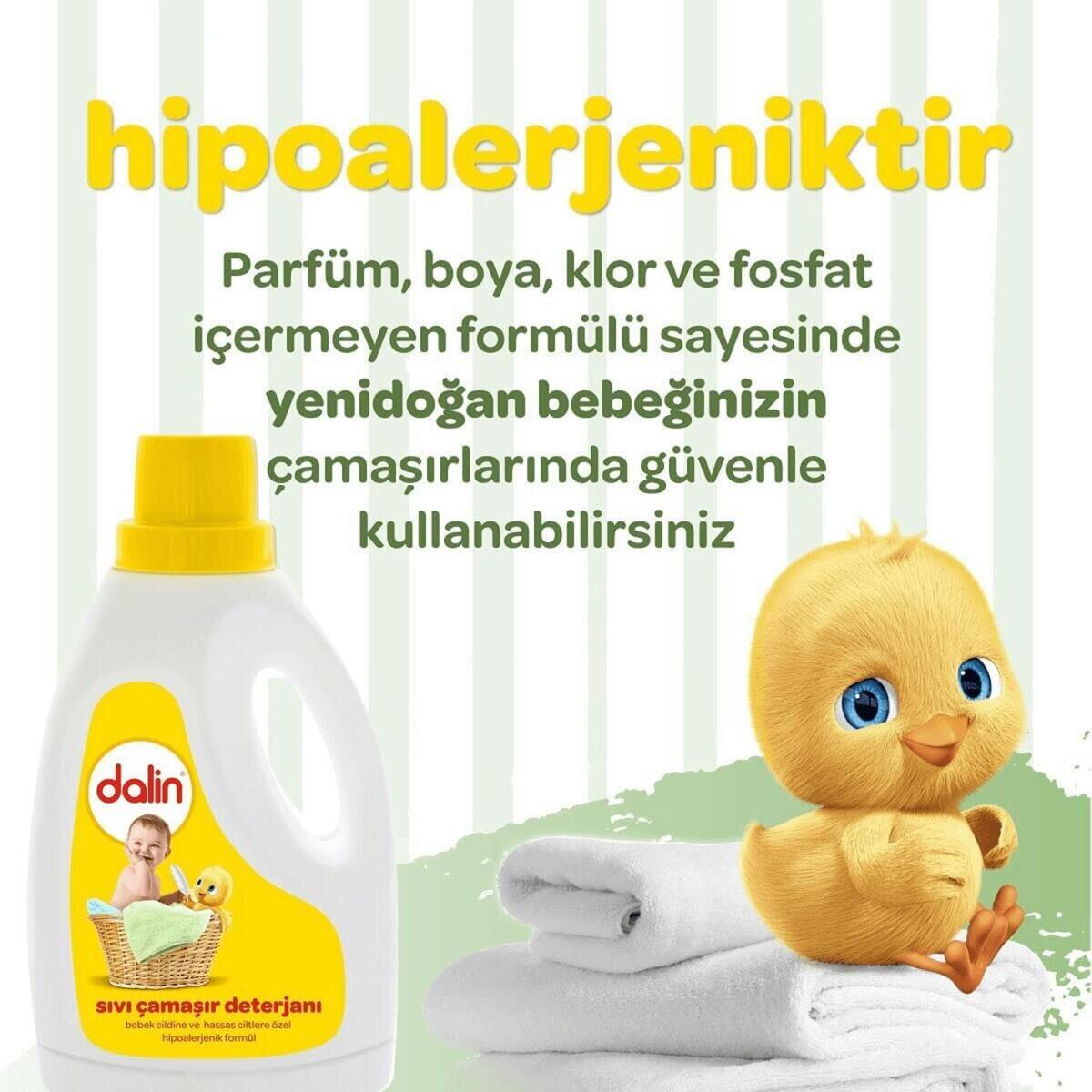 Dalin Sıvı Bebek Çamaşır Deterjanı 1500 ml x 3 Adet