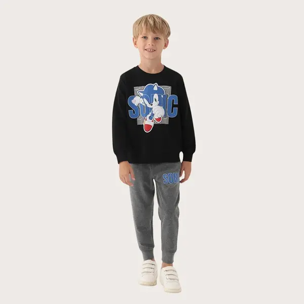 Modern Sonic Eşofman Takımı Siyah