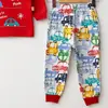 Mini Damla Pijama Takımı Penye Araba Baskılı Kırmızı
