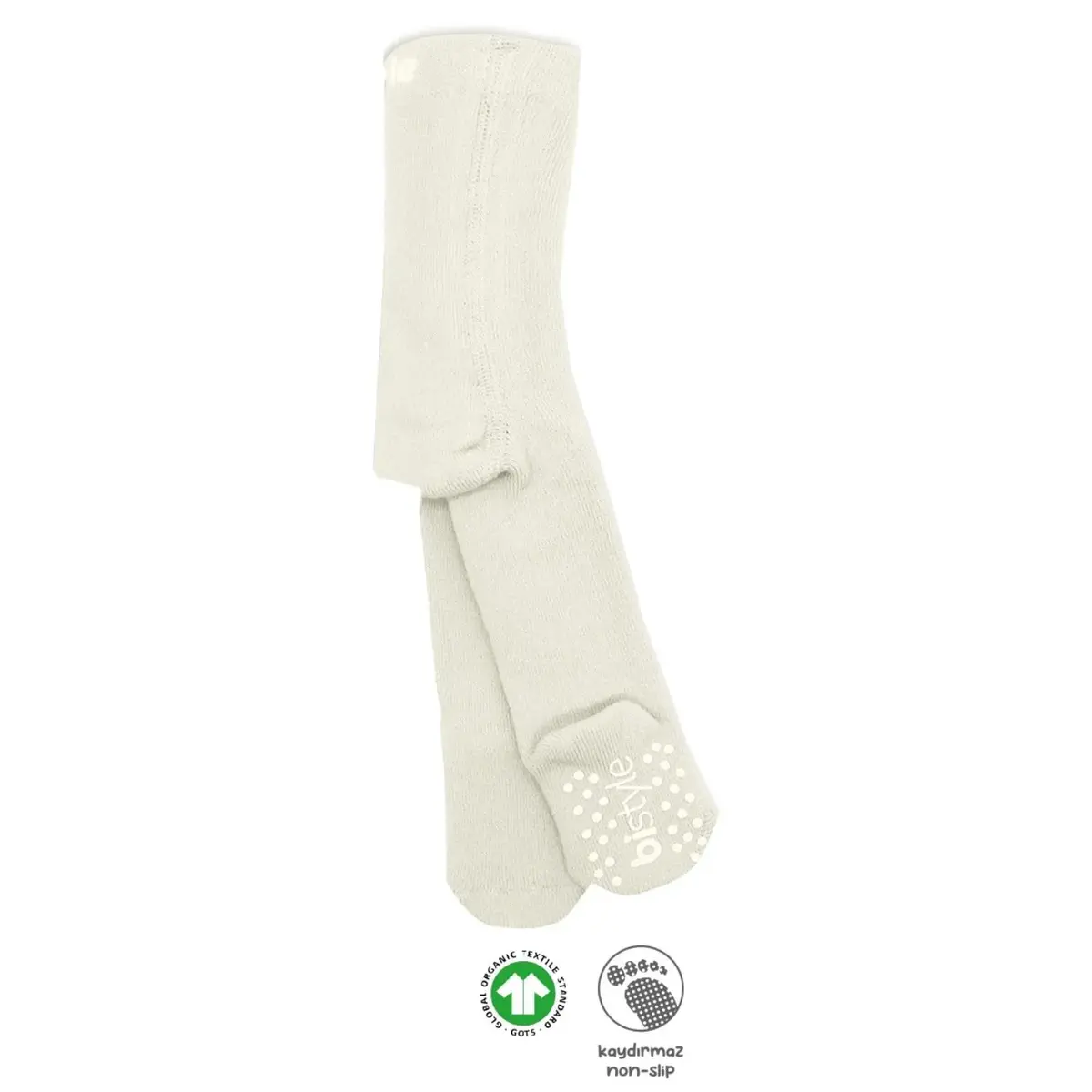 Bistyle Organik Çorap Külotlu Kaymaz Havlu  Ekru Bistyle Organik Çorap Külotlu Kaymaz Havlu  Ekru