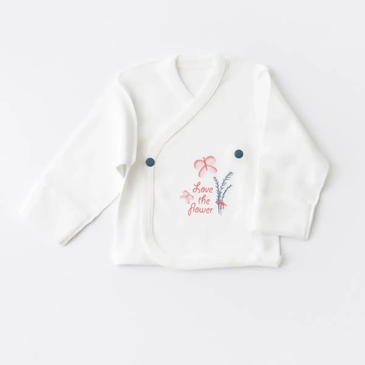Bibaby Organik Zıbın Takımı Wild Flowers Prematüre Spring Blue