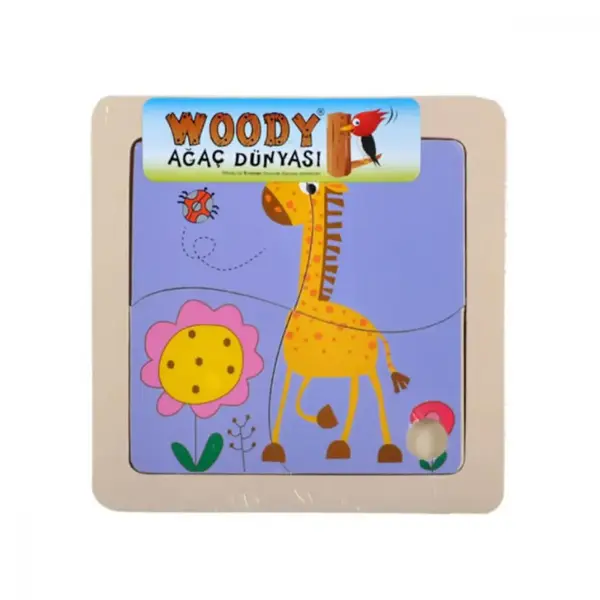 Sunman Tahta Puzzle Geçmeli Oyunlar Orman 4 Parça
