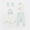 Bibaby Organik Hastane Çıkışı 5li Pretty Ears Bunny Mint - Ekru