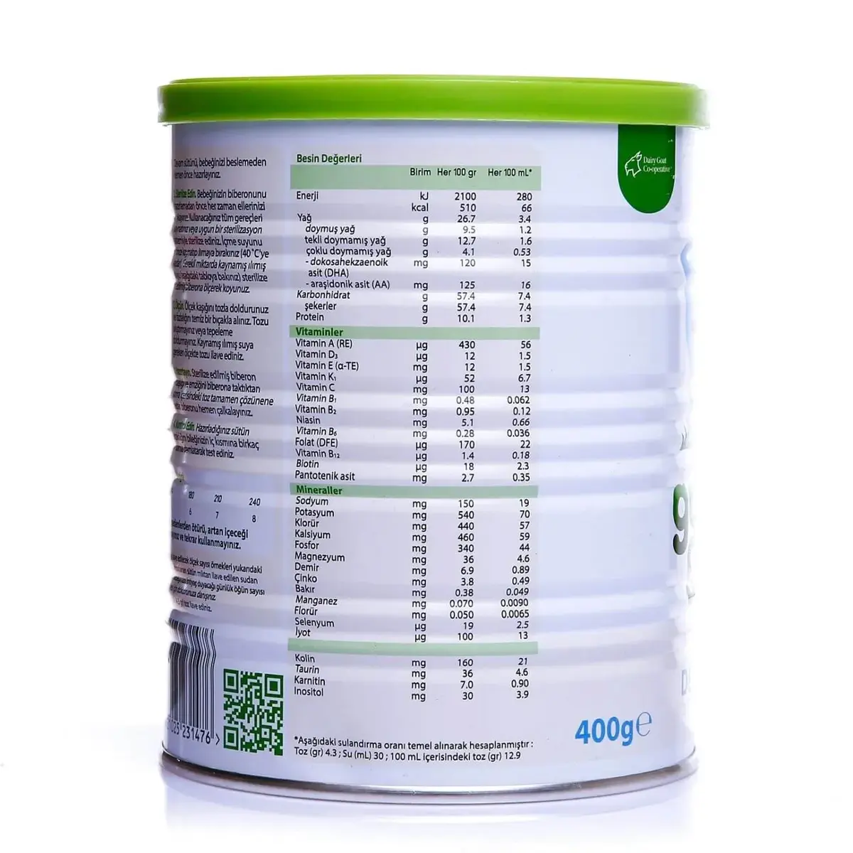 Golden Goat 2 Keçi Devam Sütü 400 gr