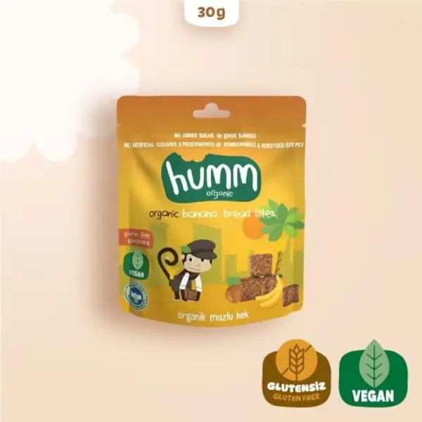 Organik Glutensiz Vegan Muzlu Kek 30 gr