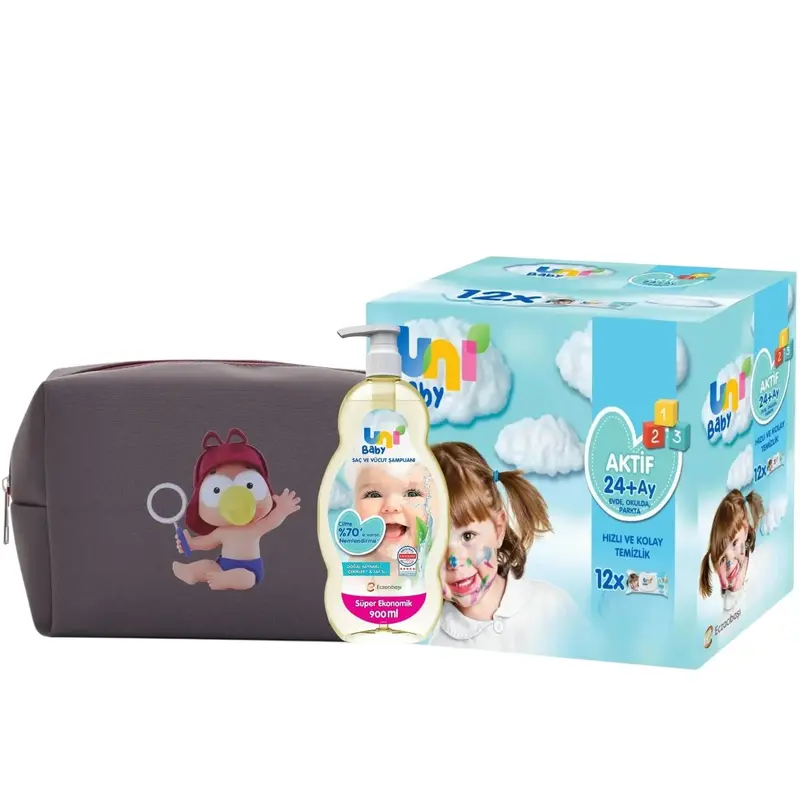 Unibaby Çantalı Set (Antrasit)