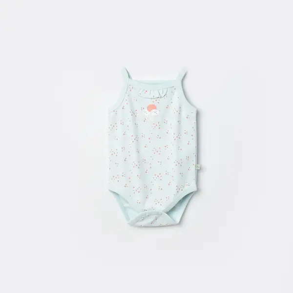 Bibaby Organik Atlet Body Süprem Pretty Ears Bunny Mint