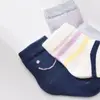 Bibaby Organik Çorap Soket 3lü Smile Lacivert