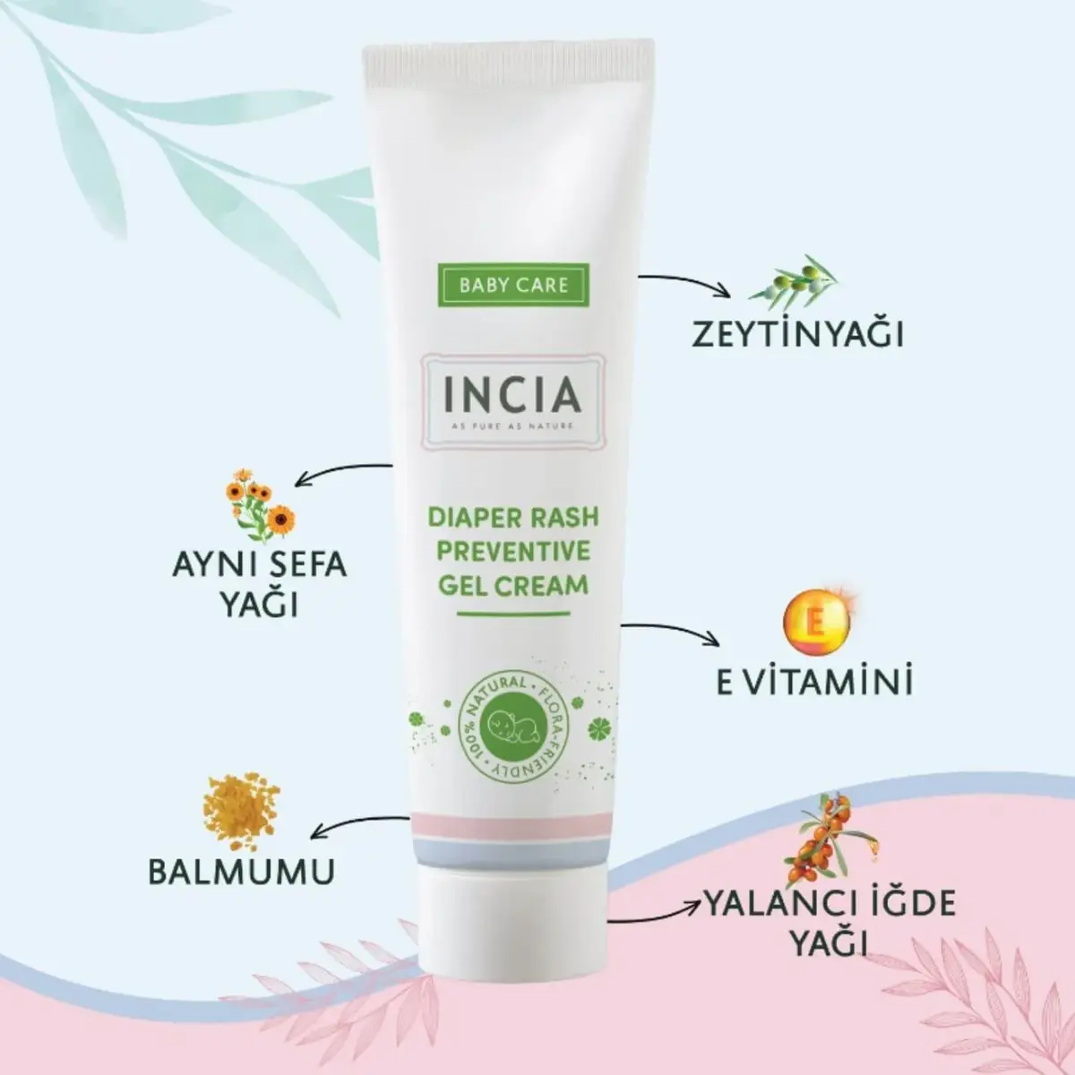 Incia Doğal Pişik Önleyici Jel Krem 60 ml