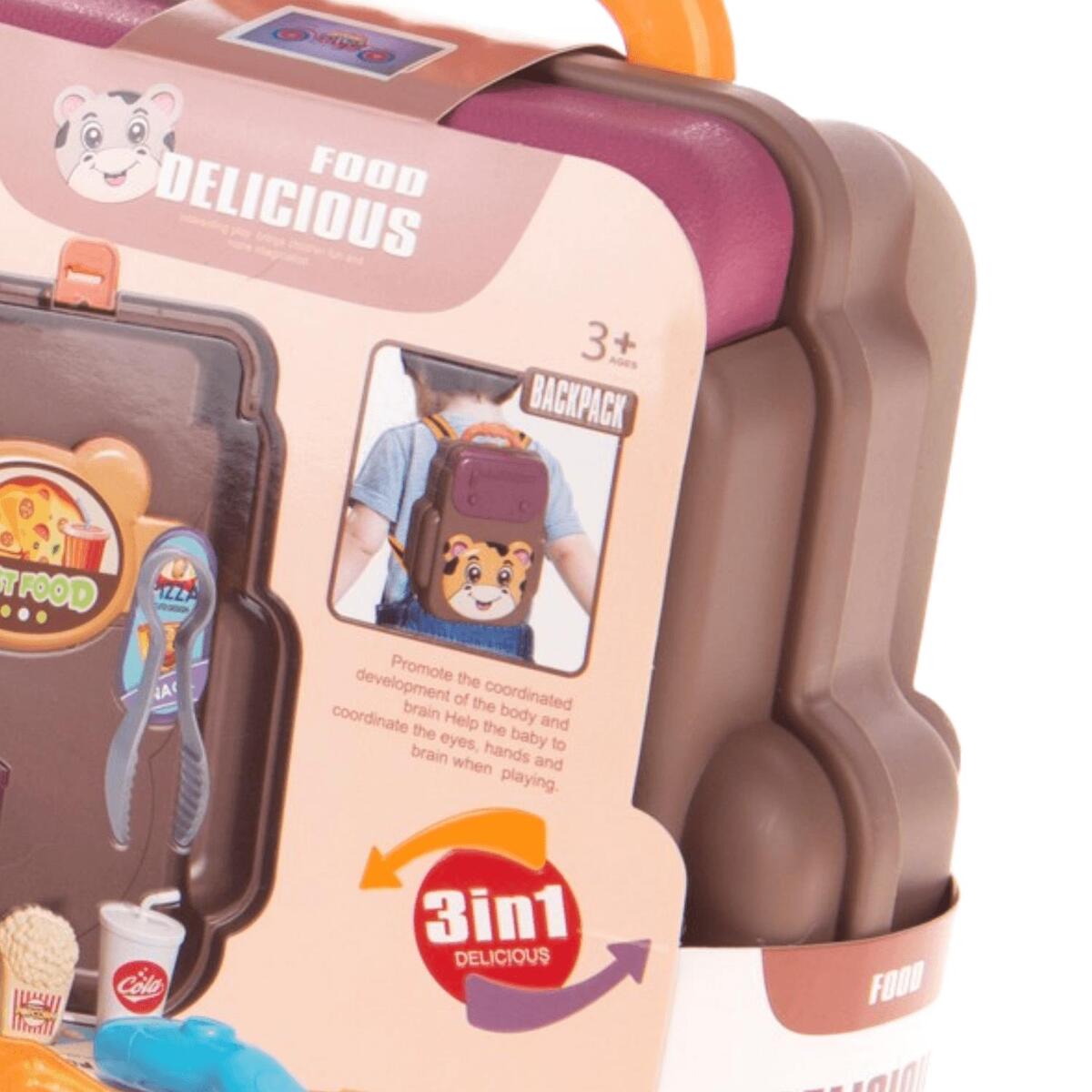 Aya Toys Kahve Sırt Çantası Lezzetli Yemekler 27 Parça