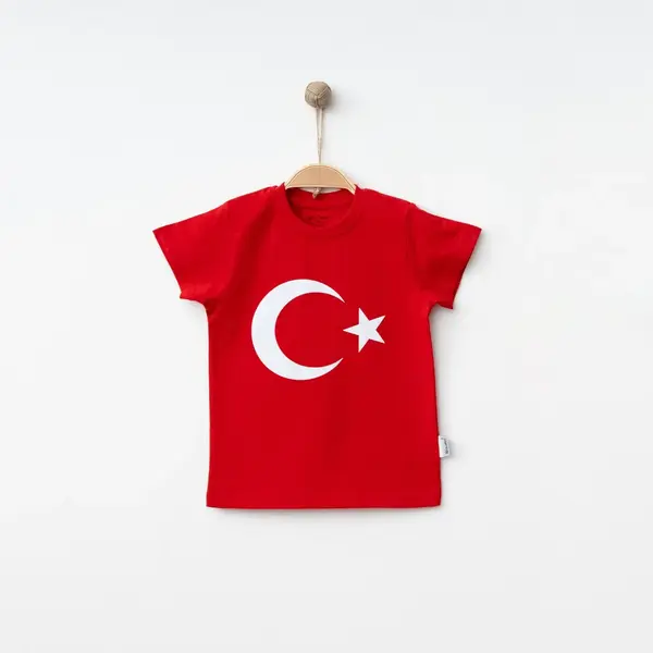 Winimo T-Shirt Ay Yıldız Baskılı Kırmızı