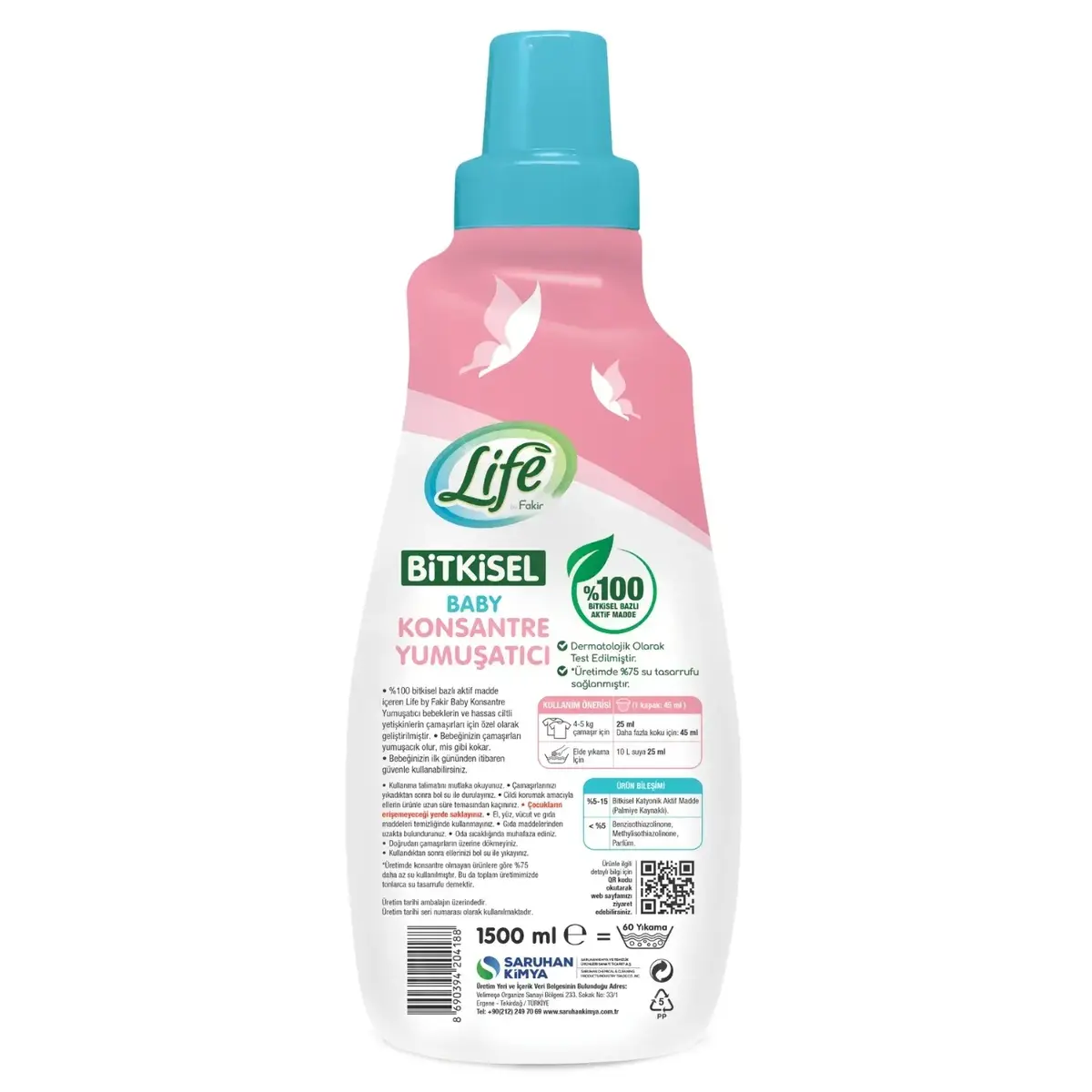 Life by Fakir Baby %100 Bitkisel Konsantre Yumuşatıcı 1500 ml 